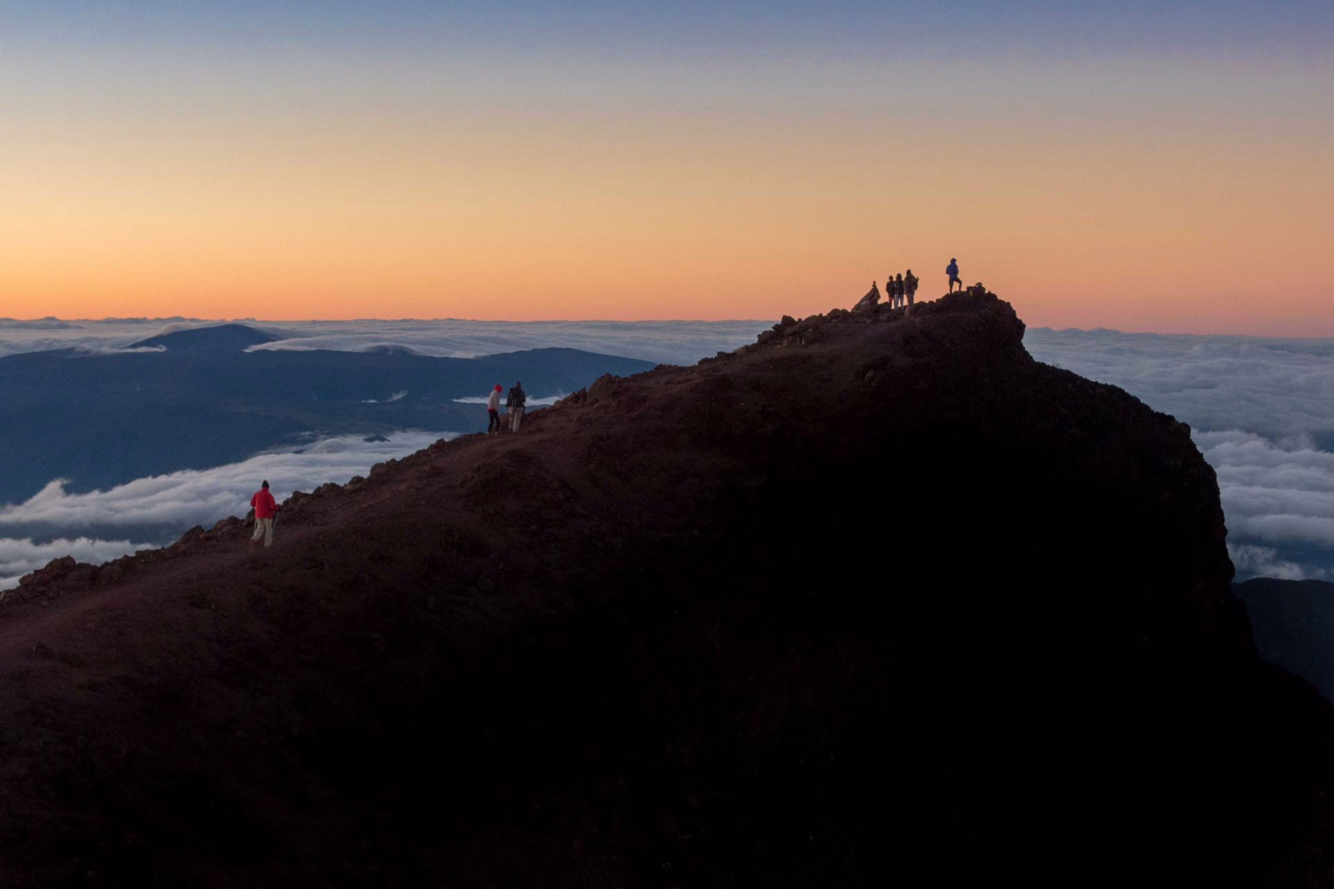 Au sommet du Piton des Neiges,  la Réunion
