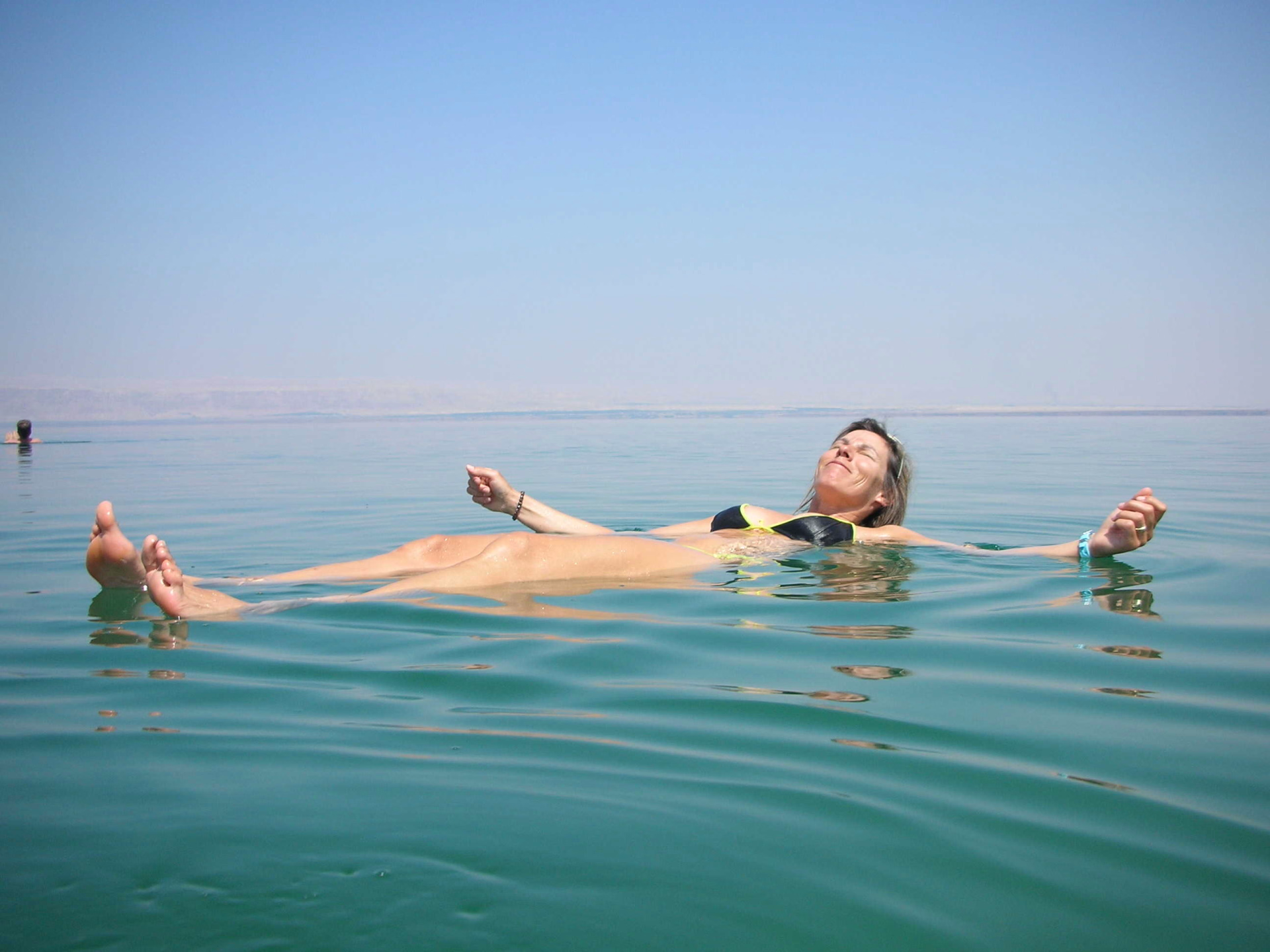 Baignade en mer Morte en Jordanie