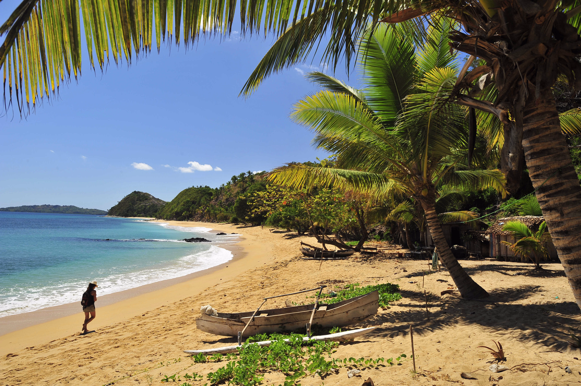 Balade sur la plage près d'Anakao, près de Tulear