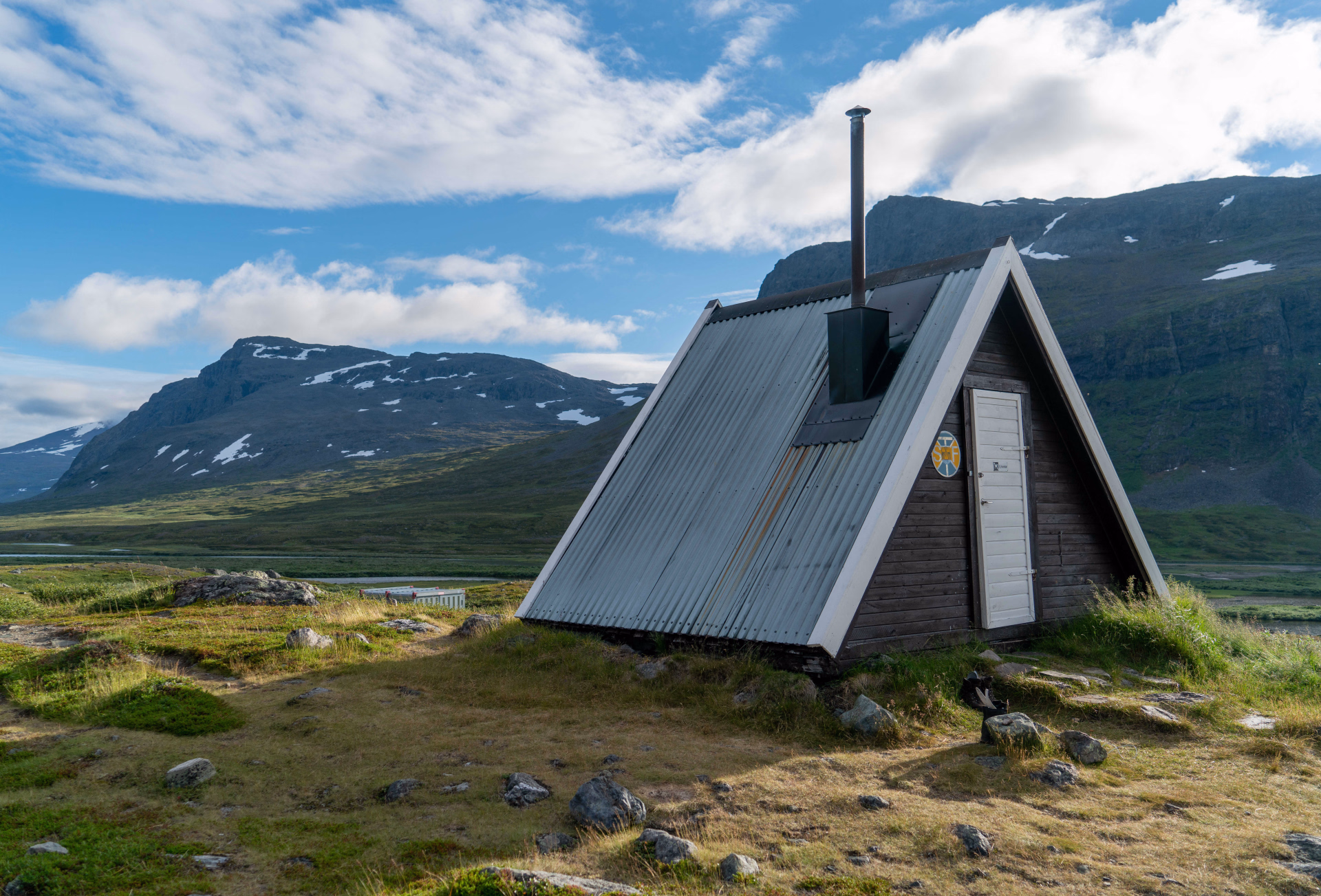 Cabane sur le trek de la Kungsleden en Suède