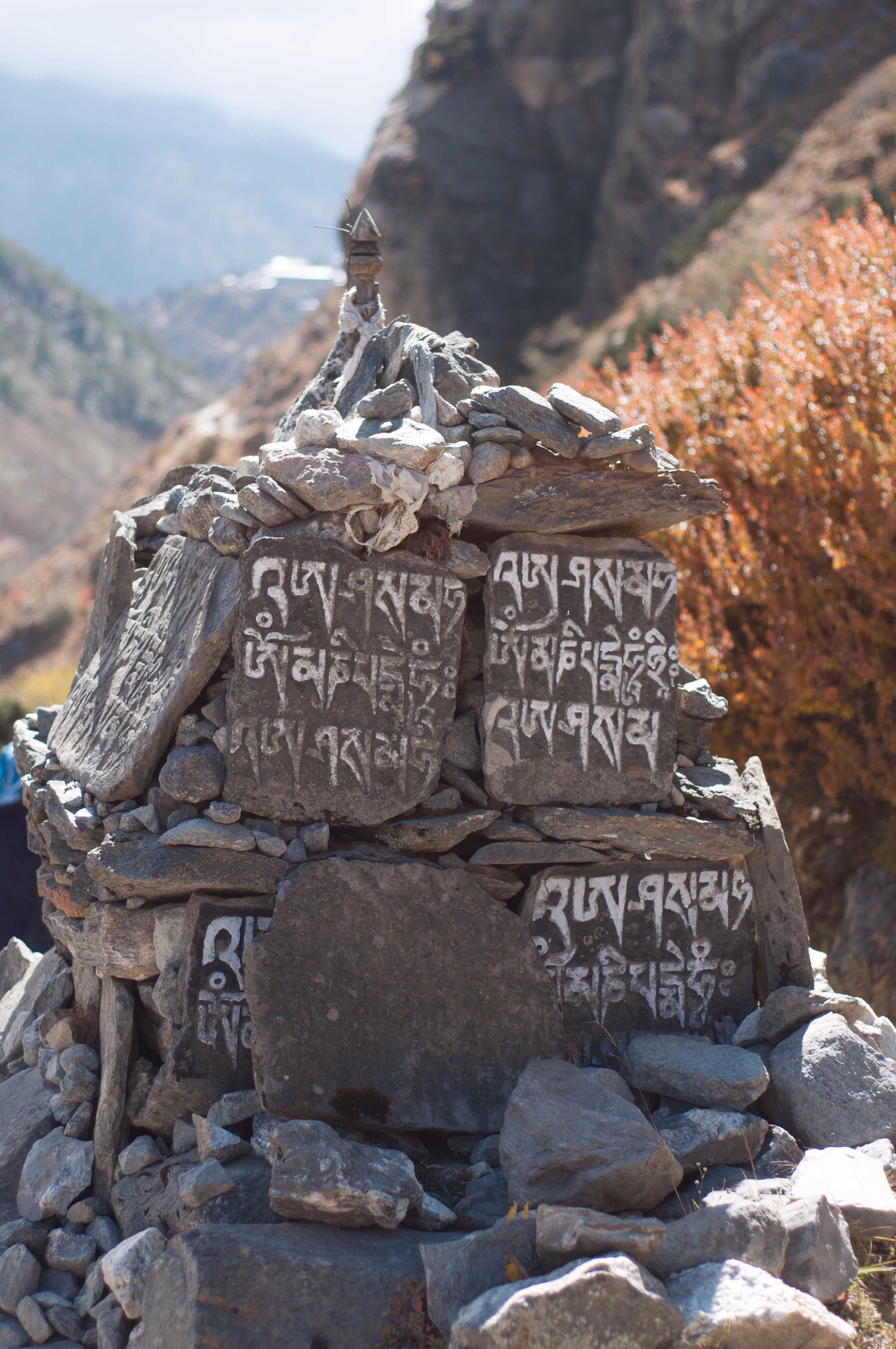 Cairn pendant le trekking Kala Pattar