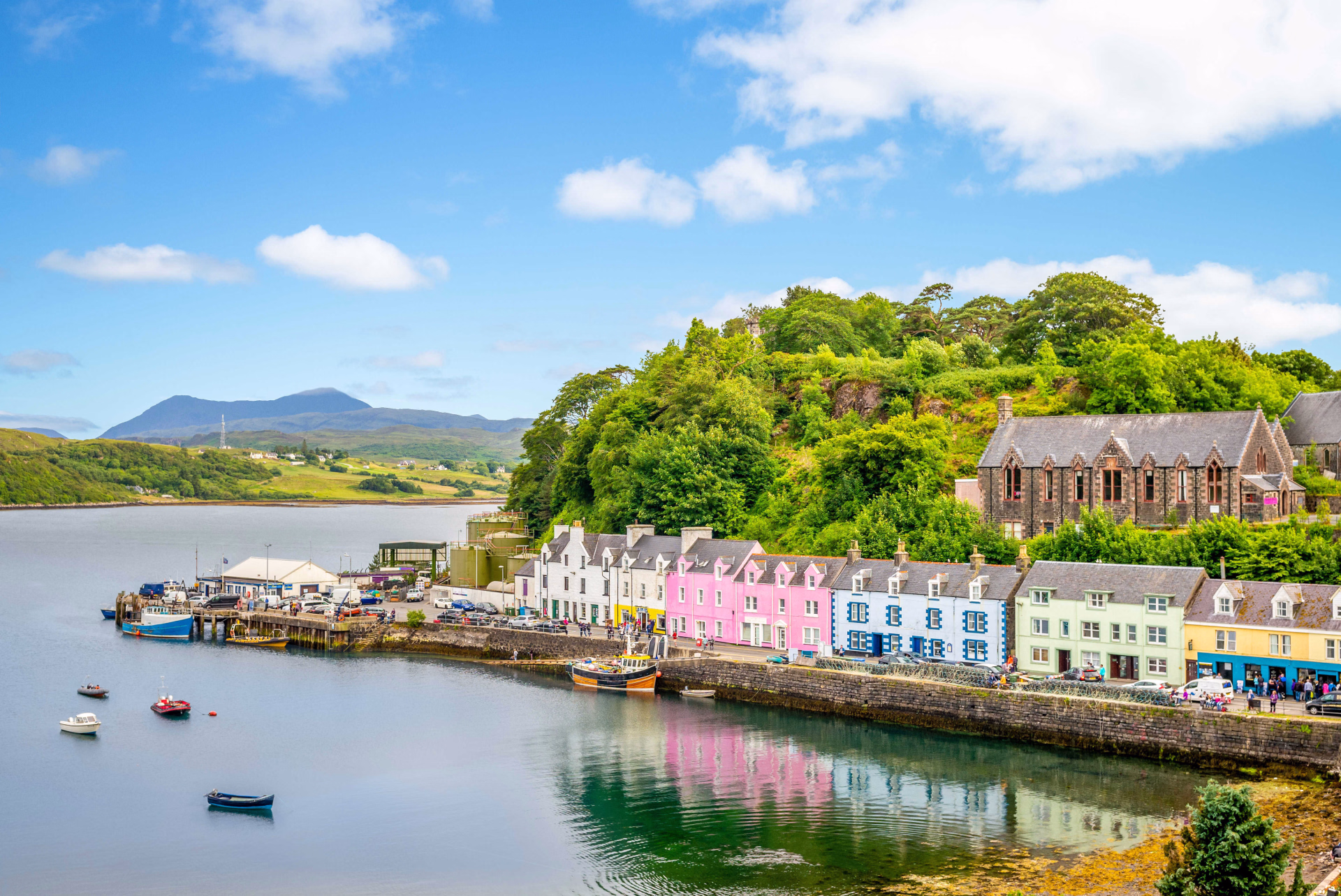 Capitale de l'île de Skye, Portree en Ecosse