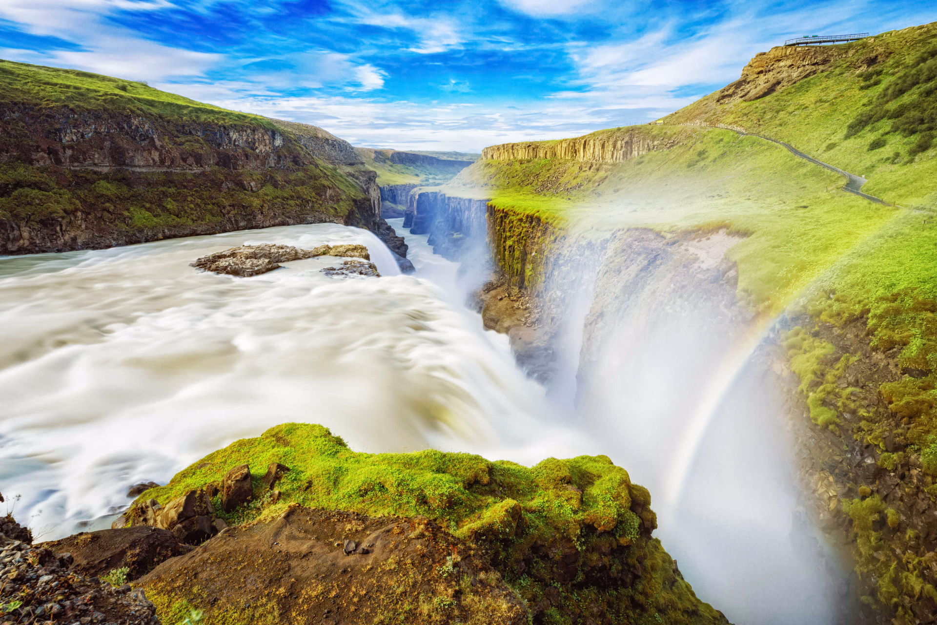 cascade de Gullfoss en Islande