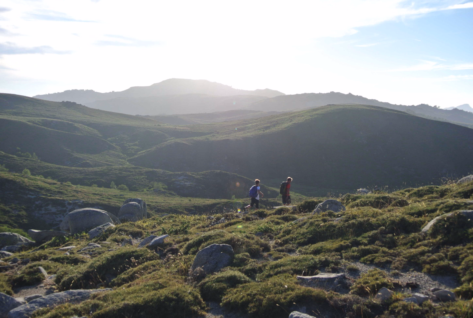 coucher de soleil sur le GR20