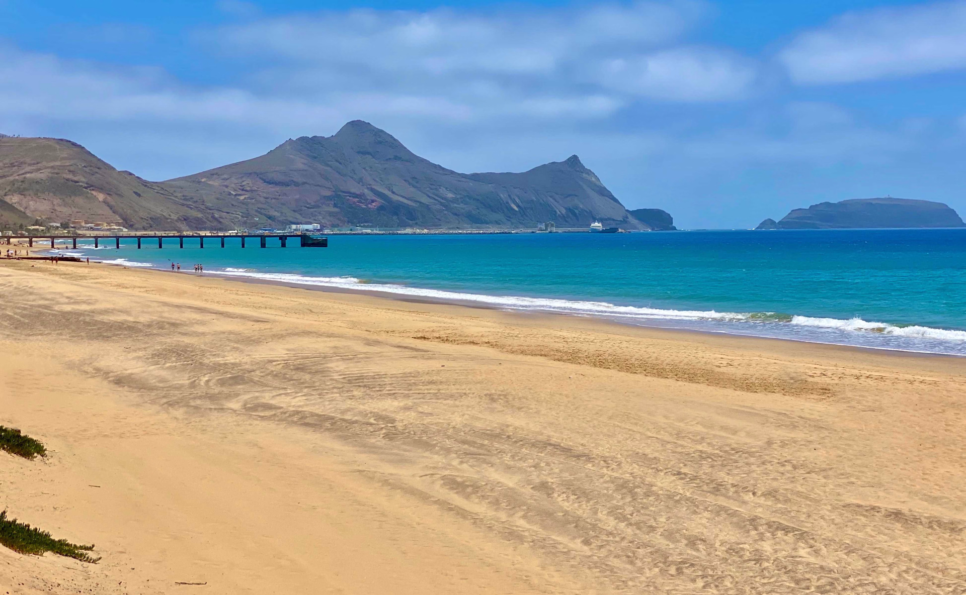 La plage de sable de Porto Santo