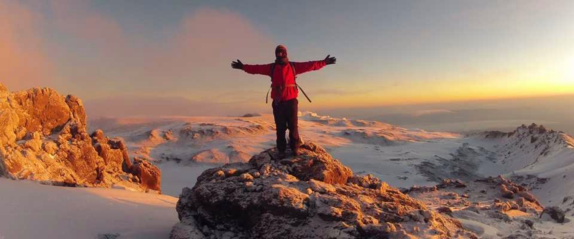 La vue sur le cratère du Kibo