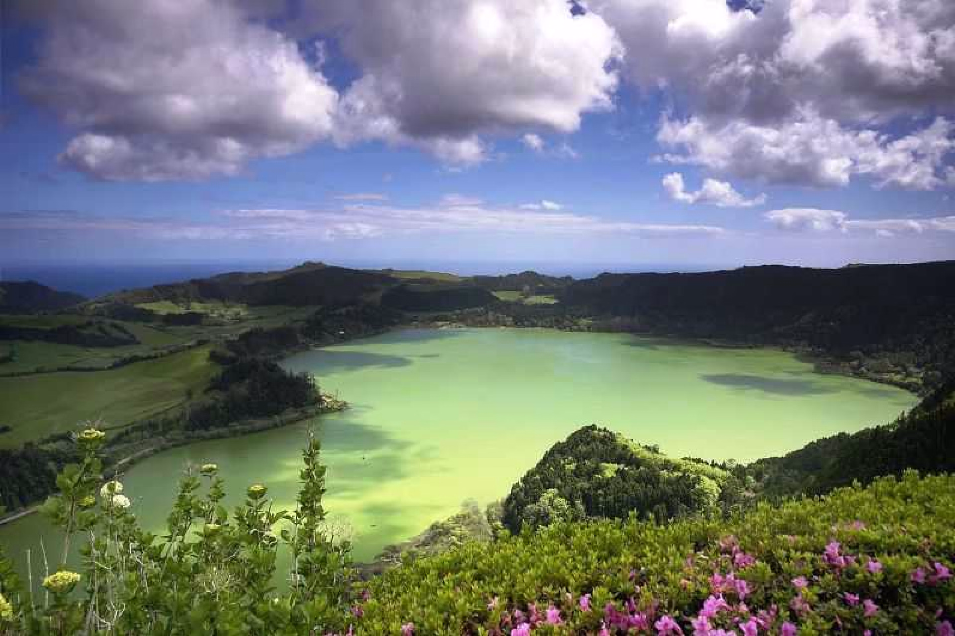 Lagoa furnas sur lîle de Sao Miguel aux Açores