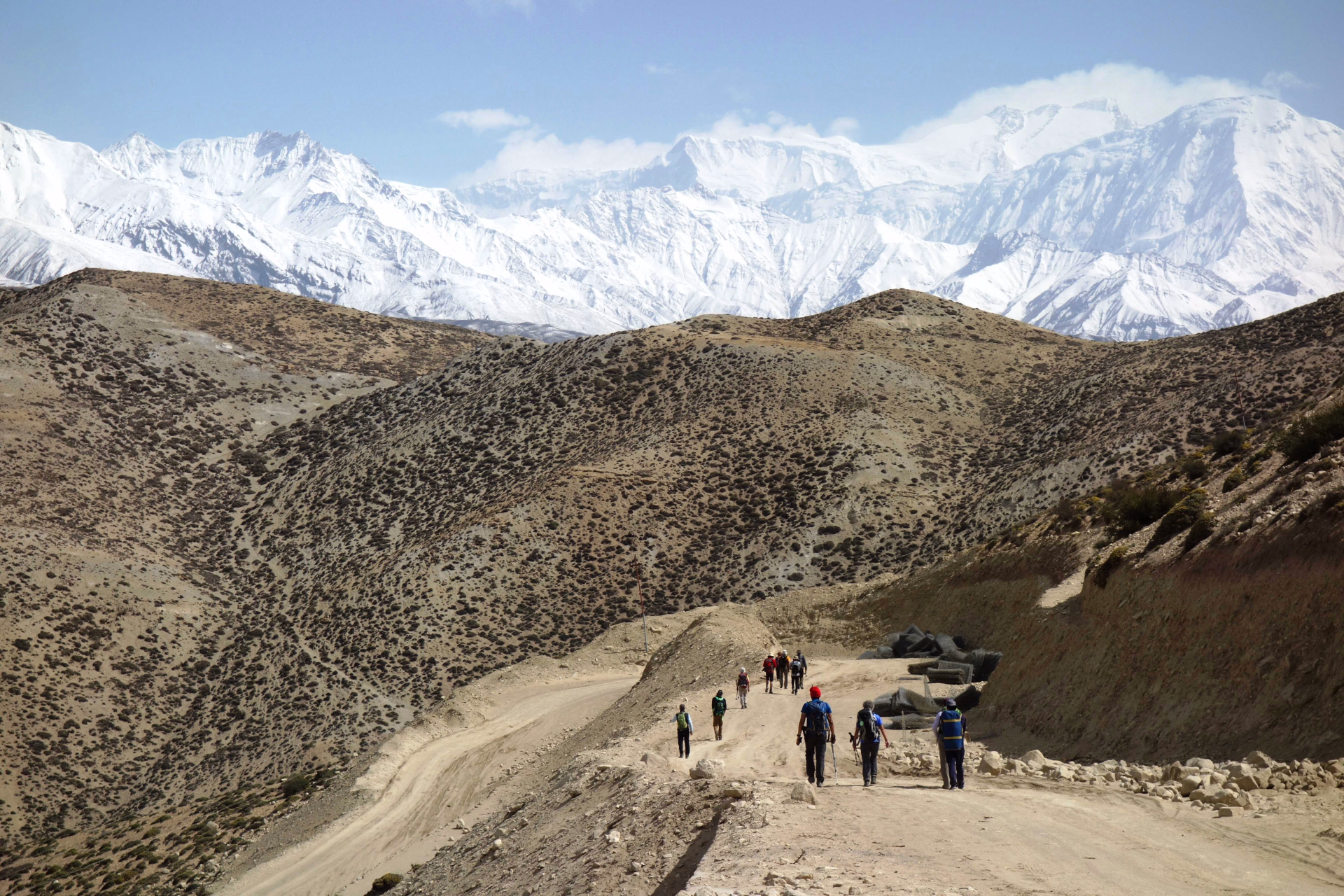 Les Annapurnas, vus depuis le Haut Mustang