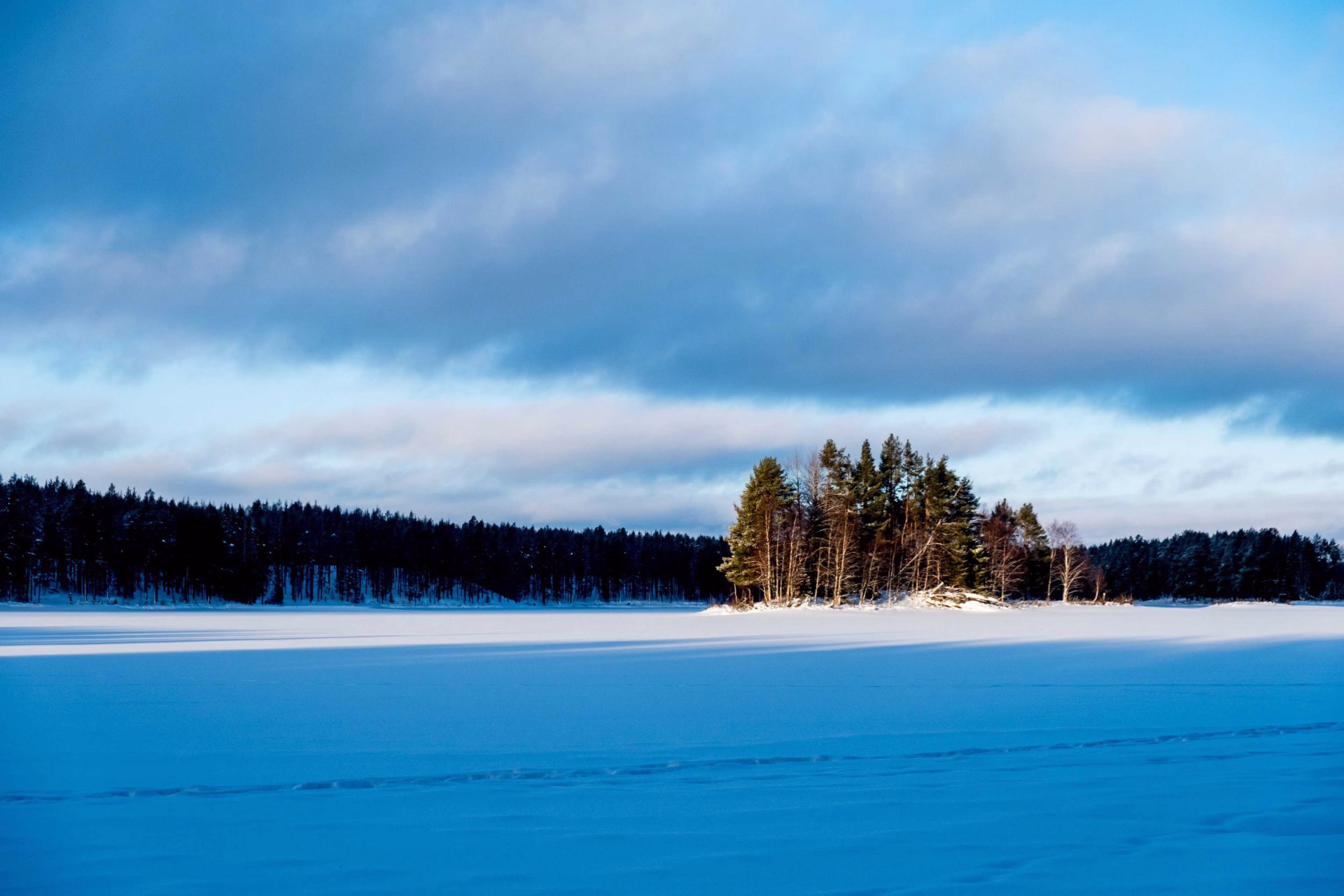 Lumière d'hiver en Laponie