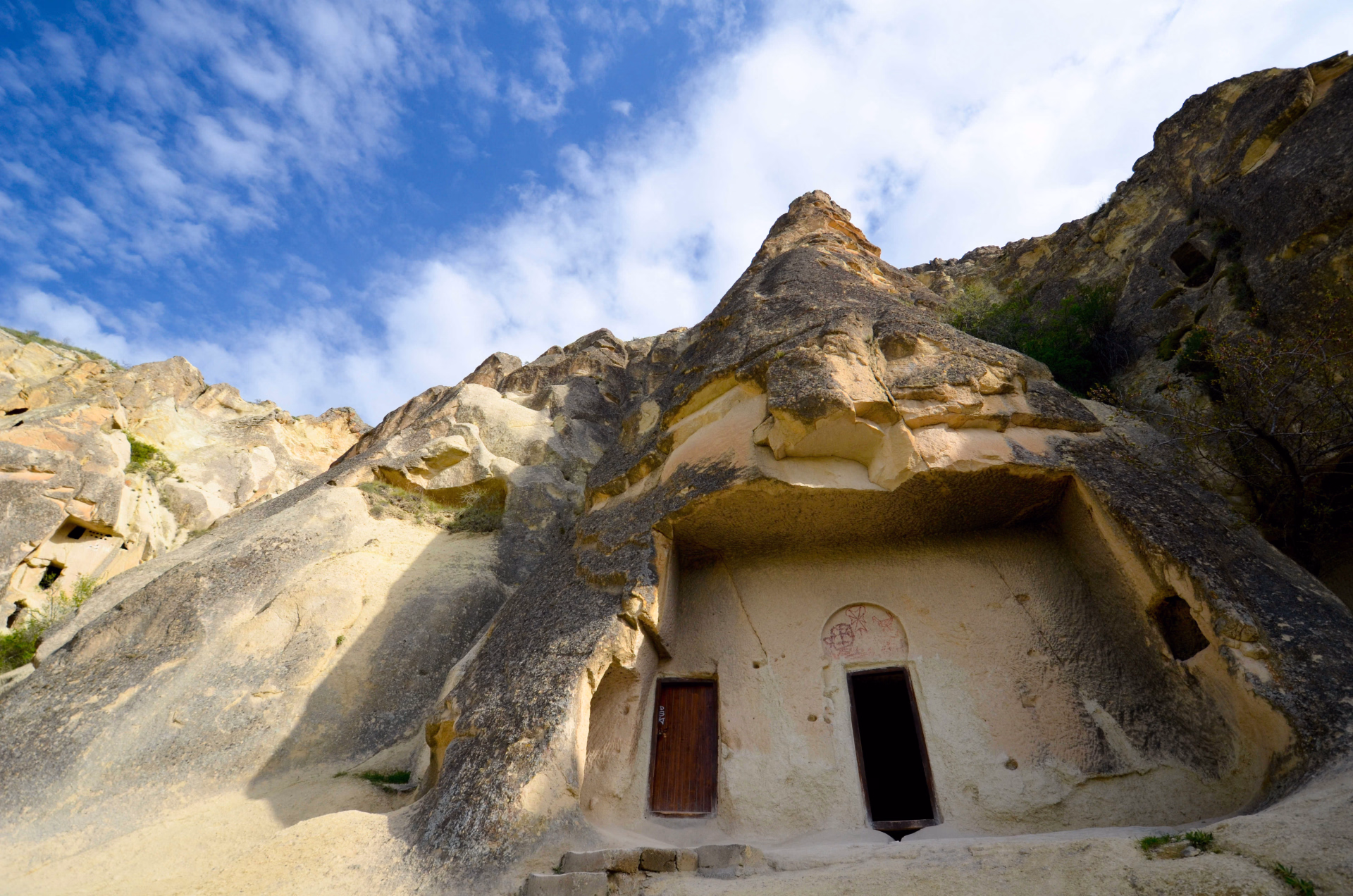 Maisons dans les falaises, Vallée de Göreme, Cappadocia, Turquie