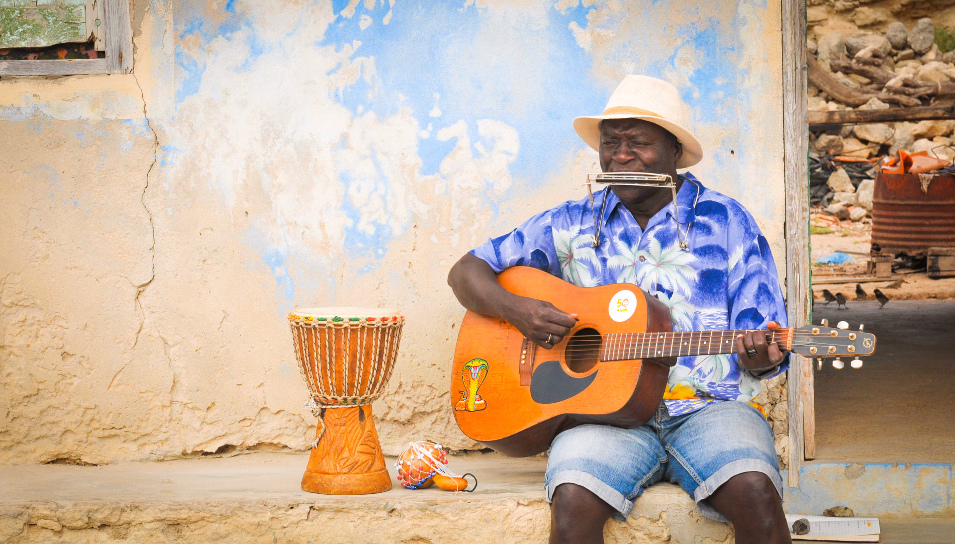Musicien dans la rue de Boa Vista