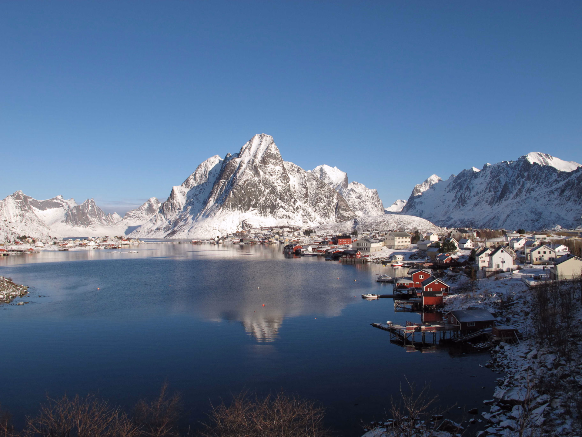 Norvege Lofoten Neige Soleil