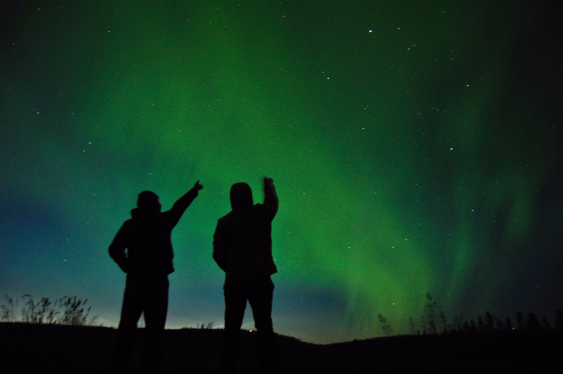 Observation d'aurores boréales en Islande