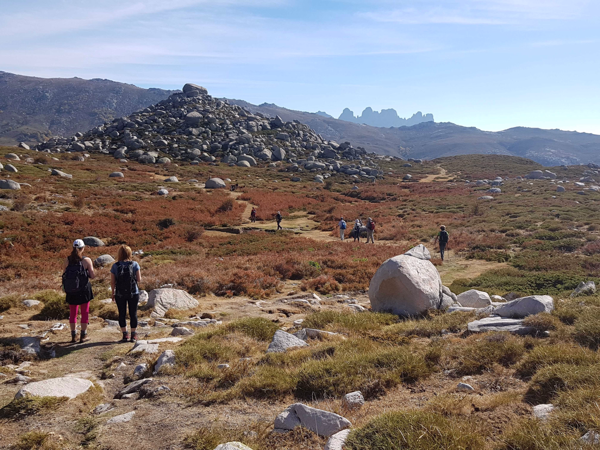 plateau du Cuscionu et randonneurs