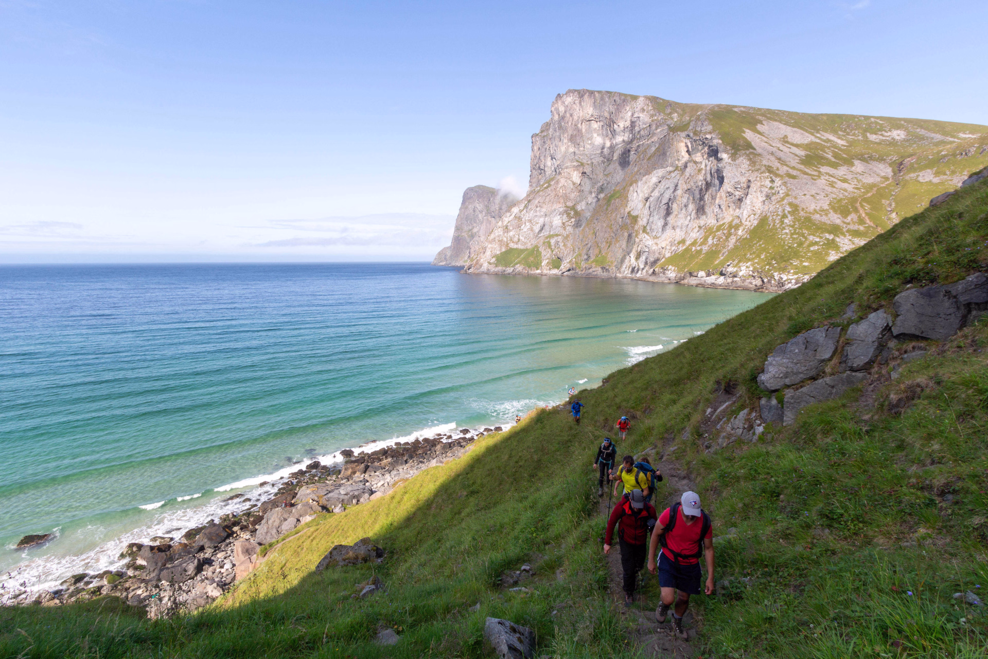Randonnée dans les îles Lofoten, plage de la baleine
