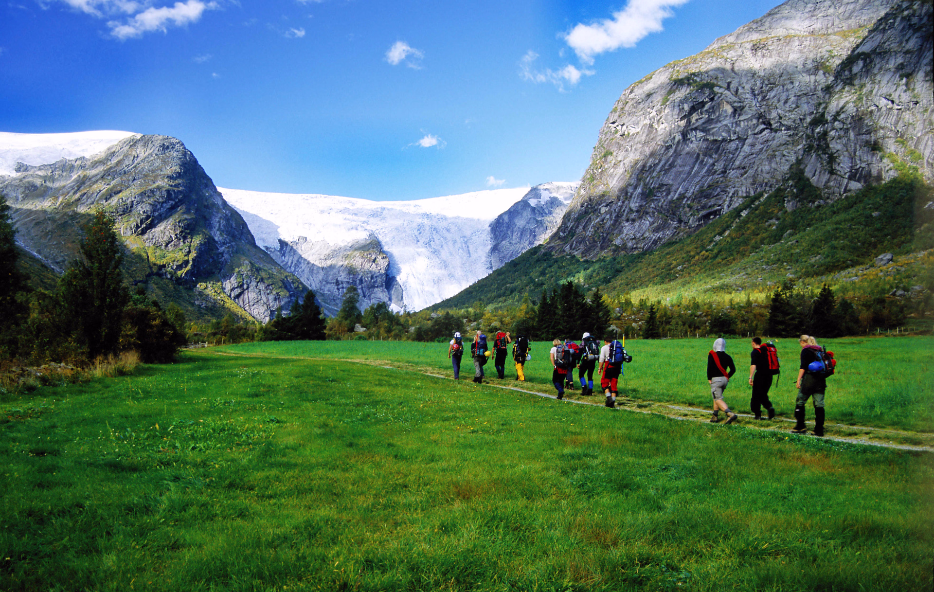 Randonnée en direction du glacier de Jostedal