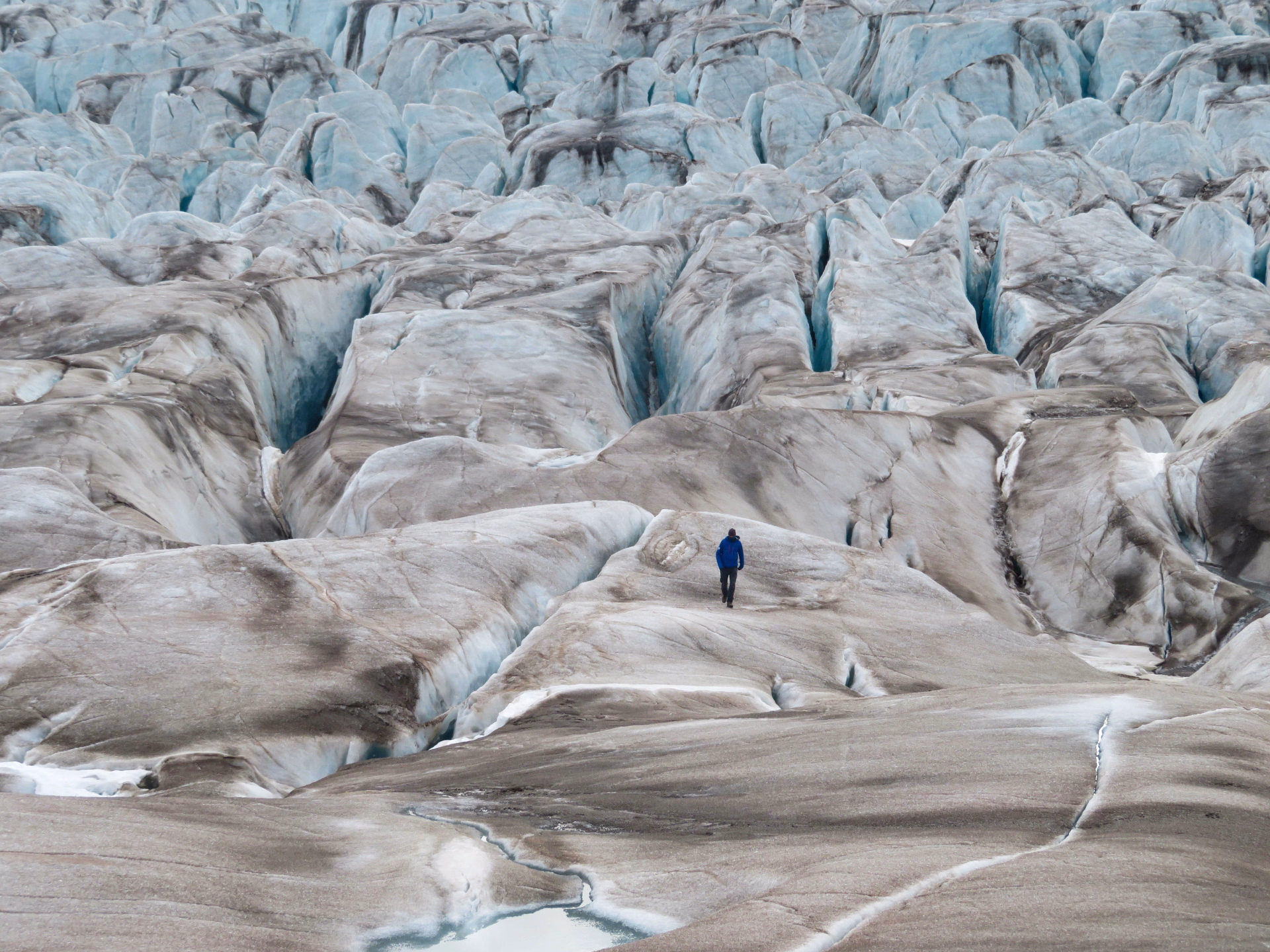 Randonnée sur le glacier de Svéa au Spitzberg