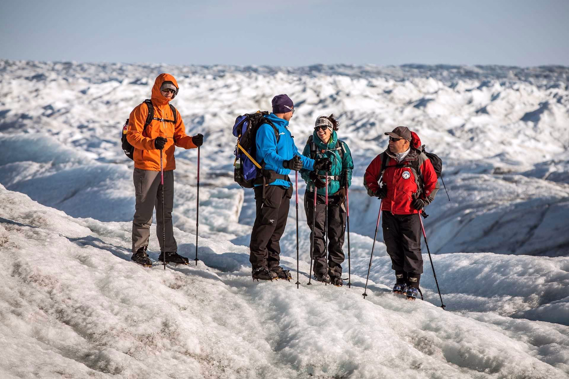 Randonnée sur le glacier Russel au Groenland
