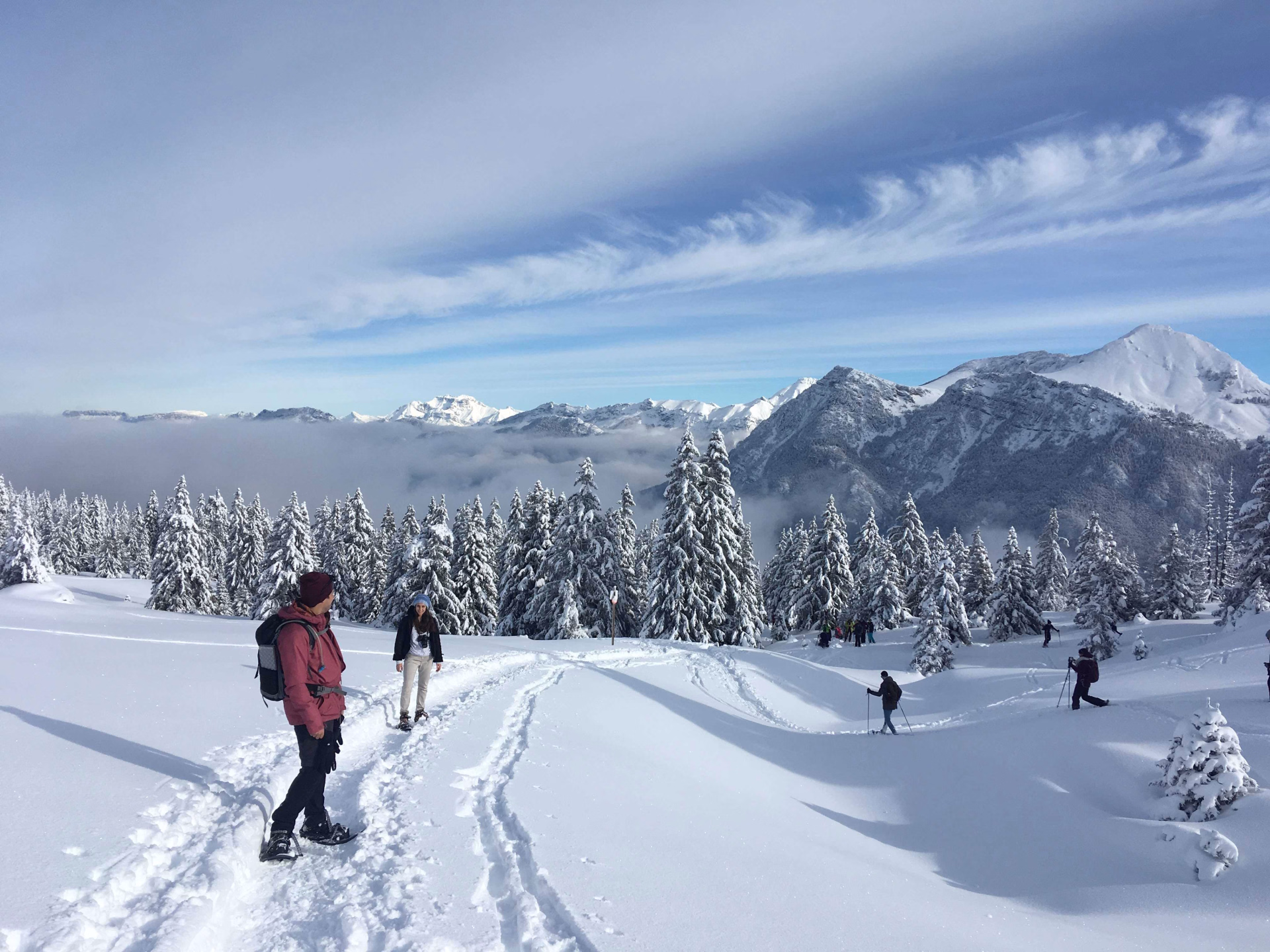 Découvrez nos séjours de raquettes à neige en France