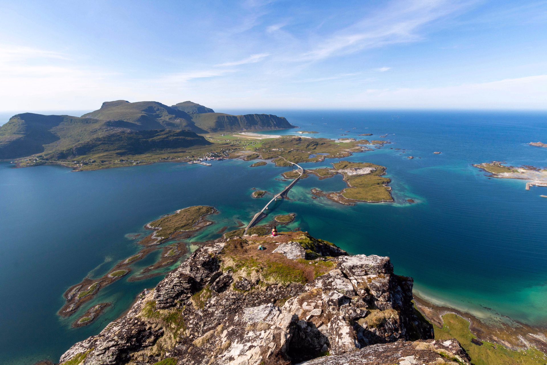 Sommet du Volandstinden, îles Lofoten, Norvège