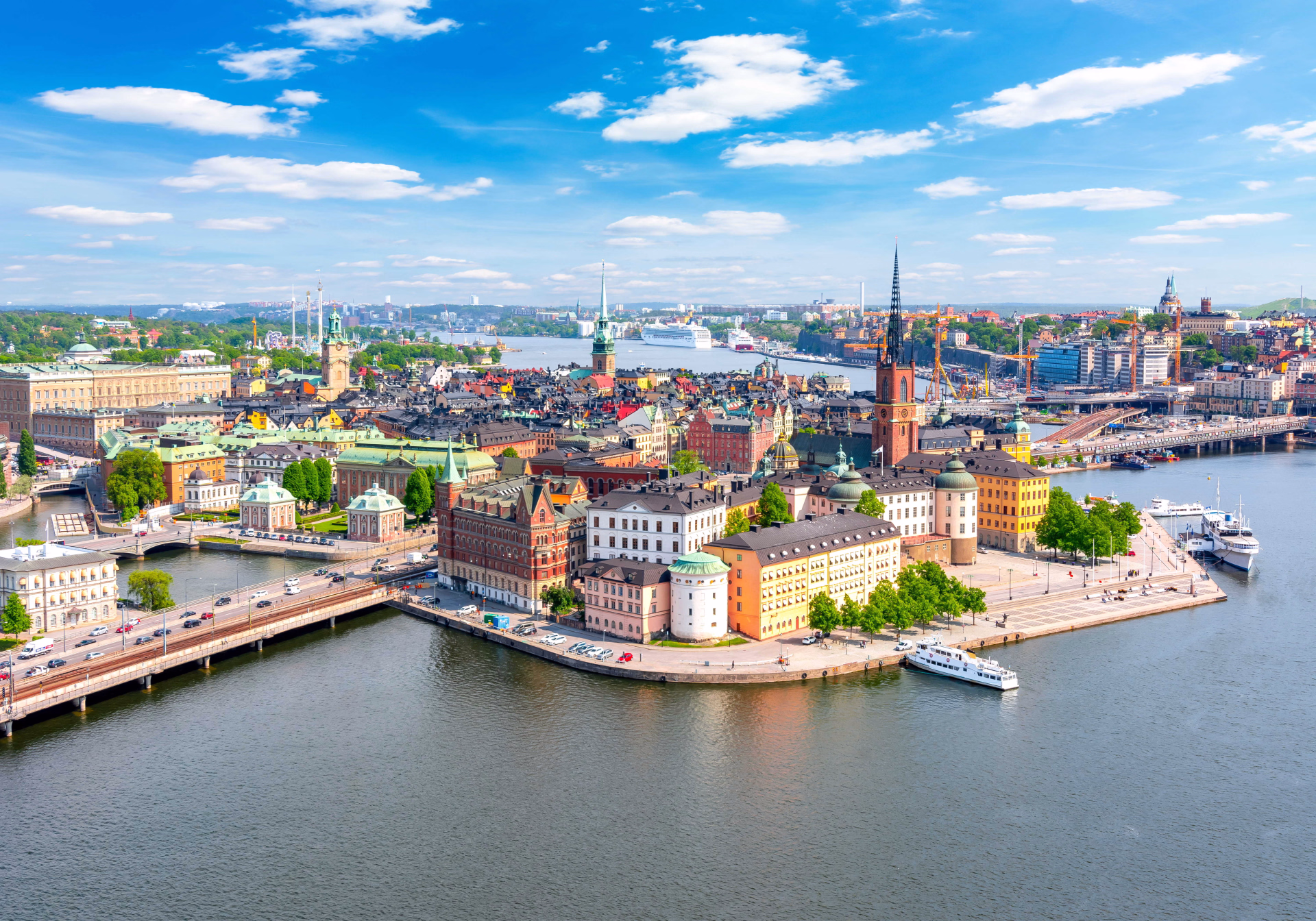 Vue aérienne de Stockholm