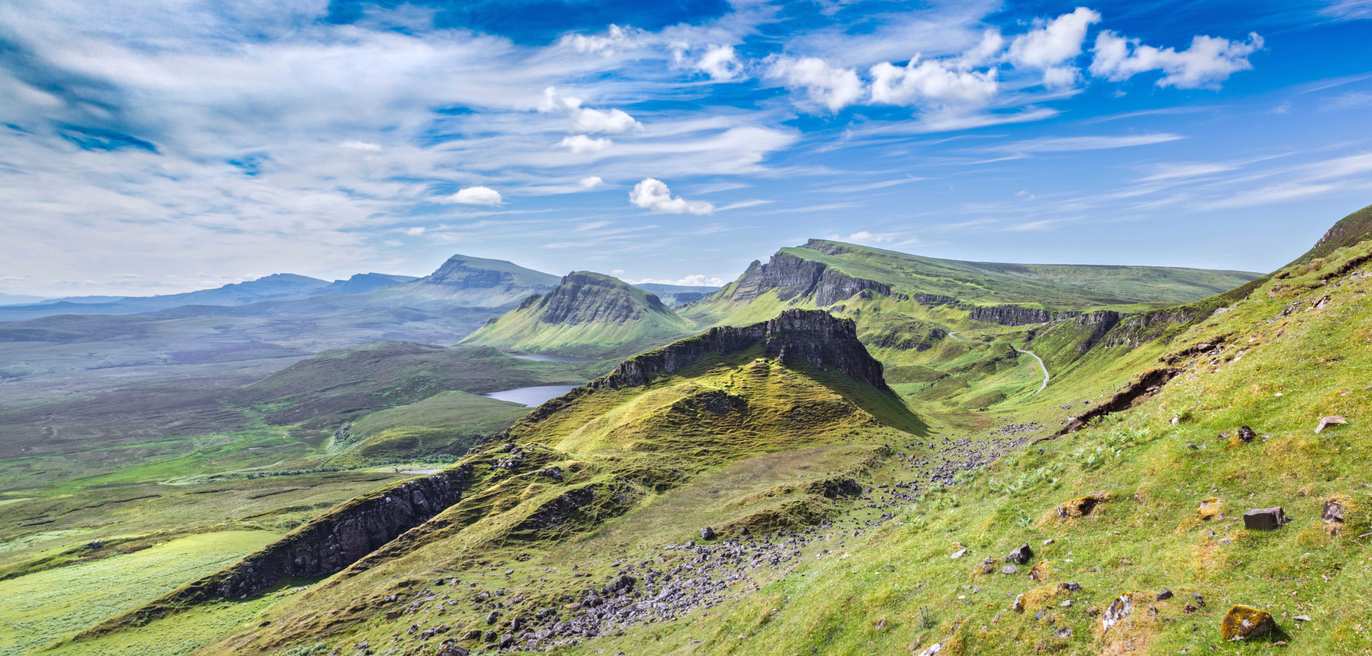 Vue panoramique du Trotternish en Ecosse