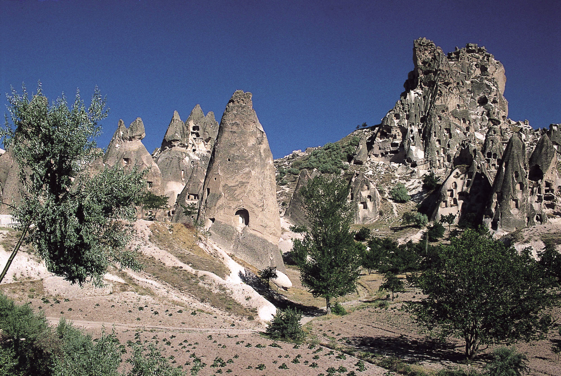 Vue sur les cheminées de fées en Cappadoce en Turquie