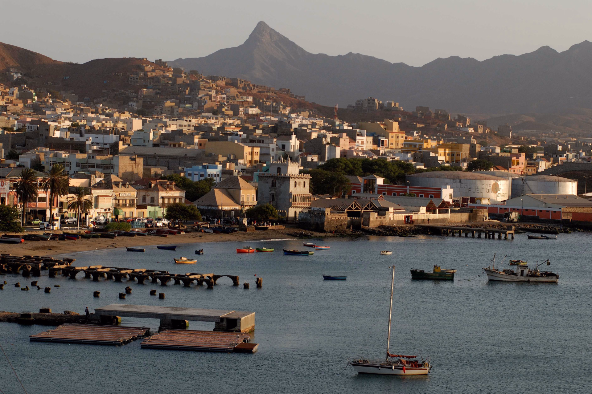Vue sur Mindelo au Cap Vert