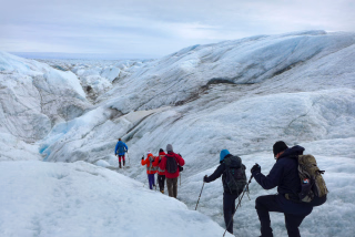 Randonnée sur l'inlandsis  au Groenland