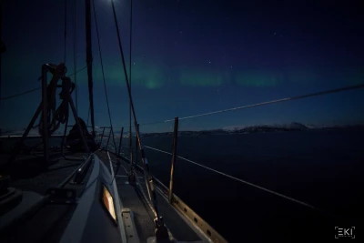 Croisiere fjord norvege sous les aurores boréales