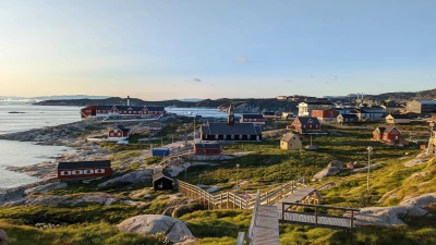 Ville d'Ilulissat au Groenland dans l'Arctique