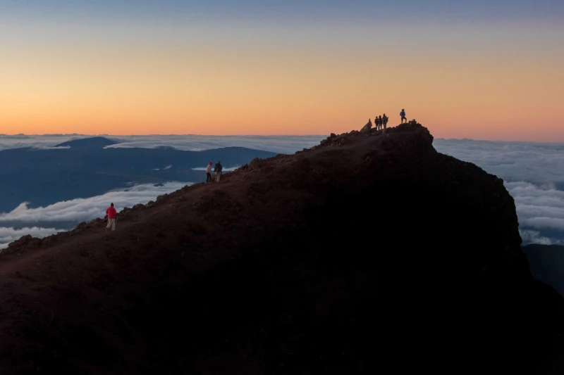 Au sommet du Piton des Neiges,  la Réunion