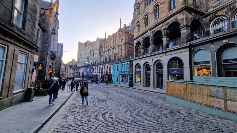 Dans les rues d'Edimbourg en Ecosse