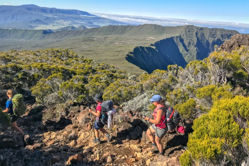 Descente du  Piton des Neiges