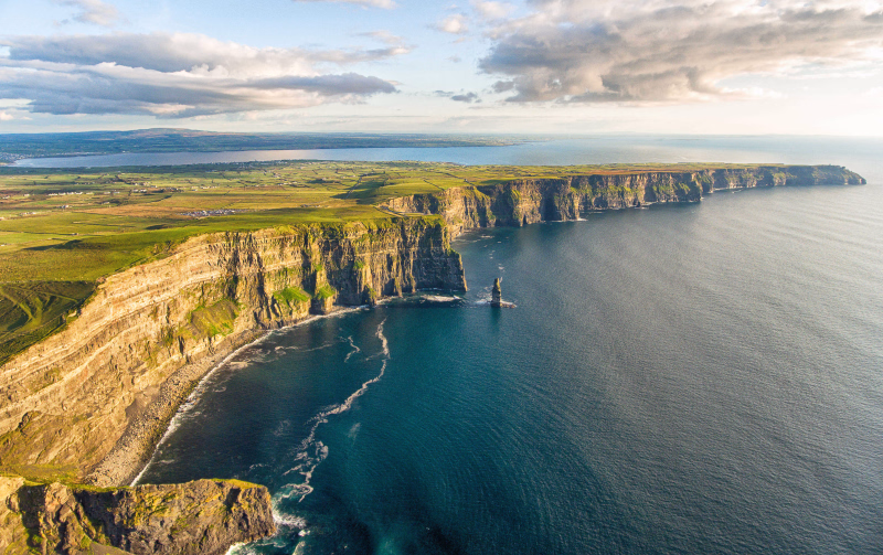 Falaises de Moher vues du ciel