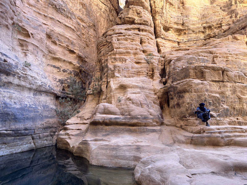 Guelta en eaux en Algérie