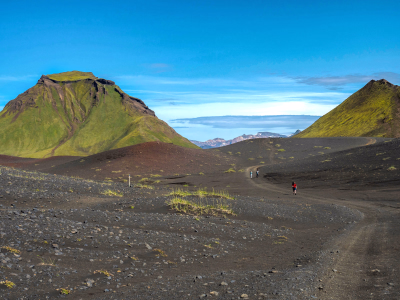 Randonnée dans le désert d'Emstrur sur le laugavegur en Islande