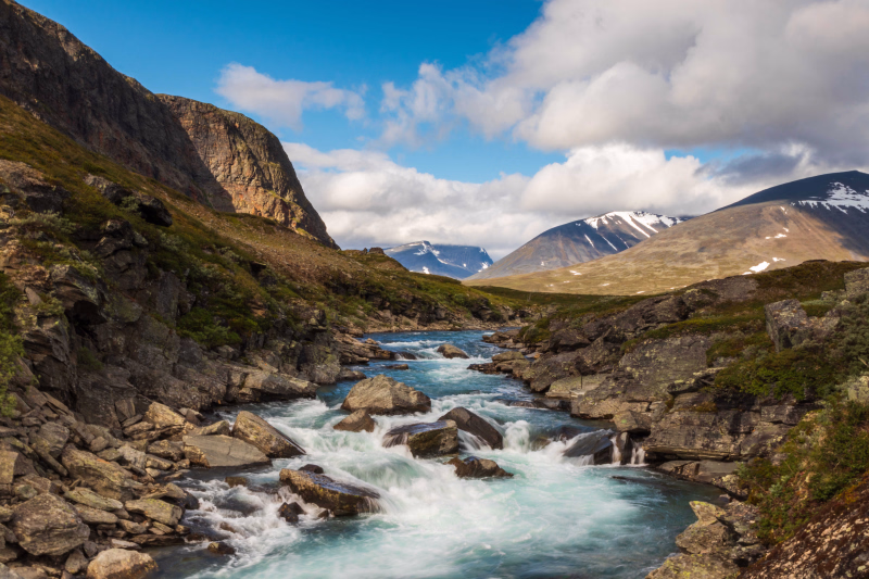 Sur la Kungsleden l'été en Laponie suédoise