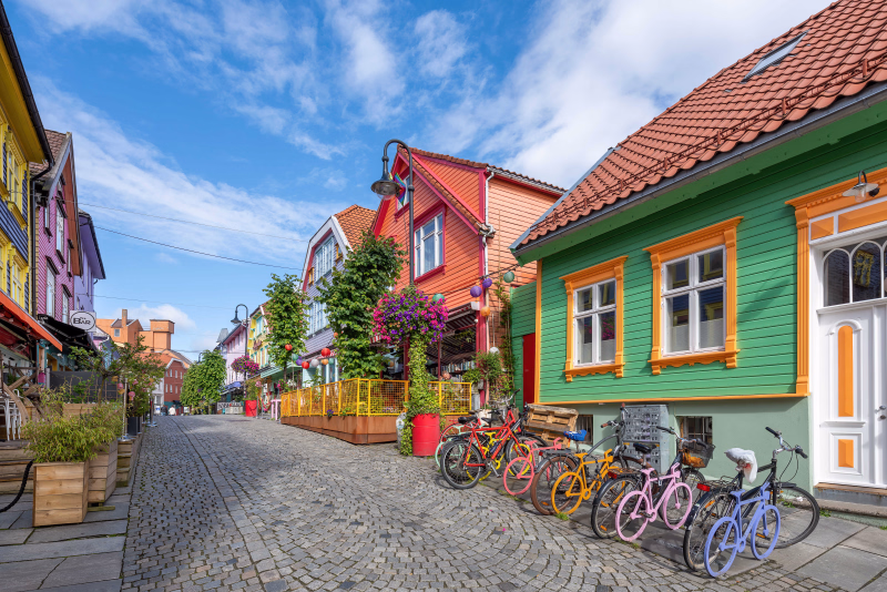 Vieille ville de Stavanger dans le Sud de la Norvège
