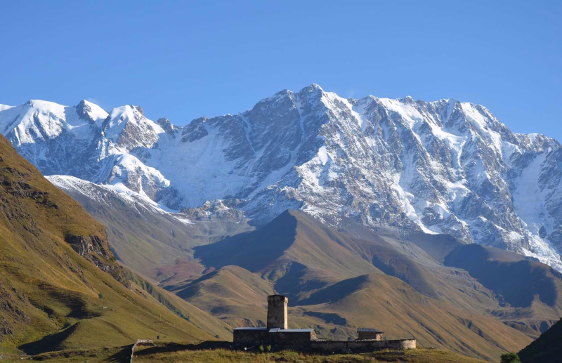 Village d'Oushguli dans la région de Svanetie en Georgie