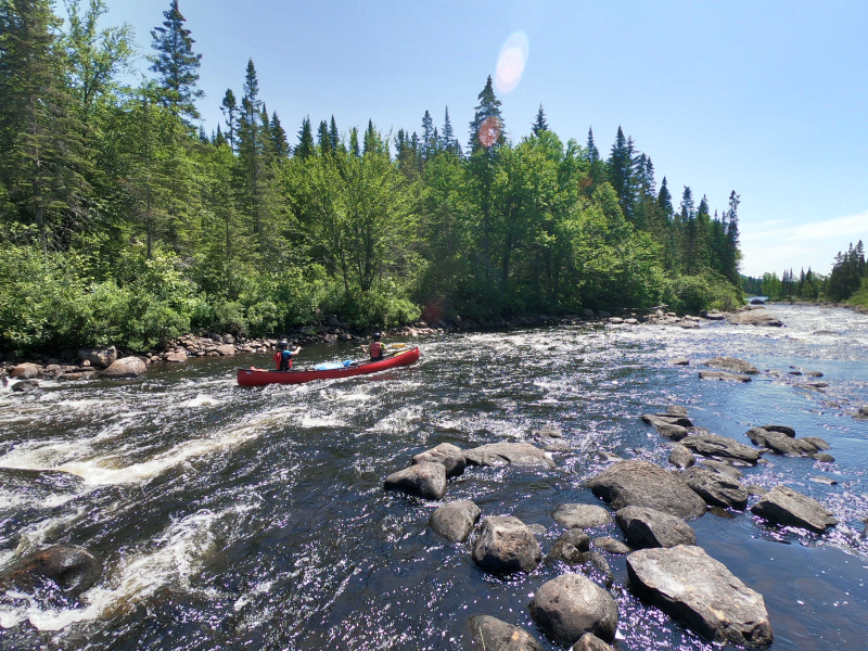 Voyage en canoë au Canada, Québec