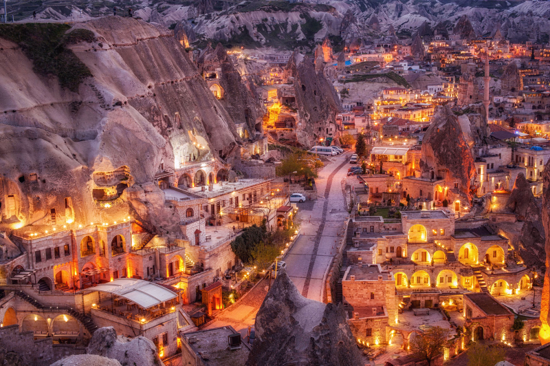 Vue de nuit de Goreme