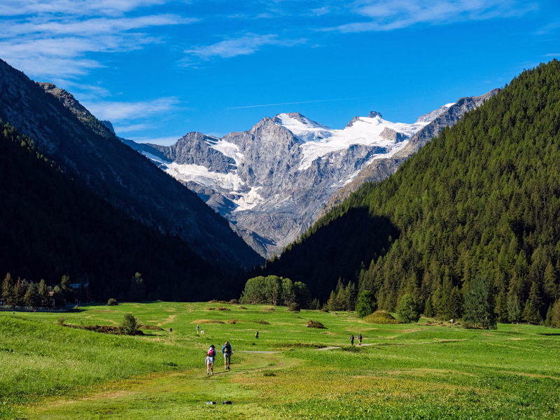 vue sur le sommet du Grand paradis