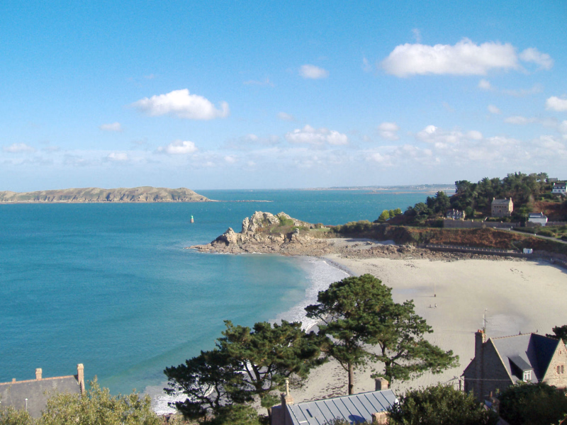 Vue surplombant la plage de Perros Guirec