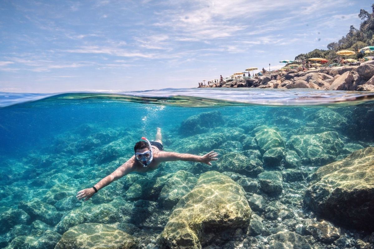 Snorkeling guidé à Lanzarote entre criques volcaniques