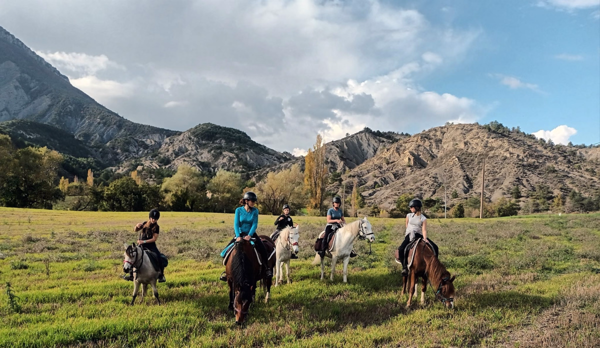 Voyage à cheval - Randonnée équestre entre Buëch et sommets de la montagne d\'Aujour