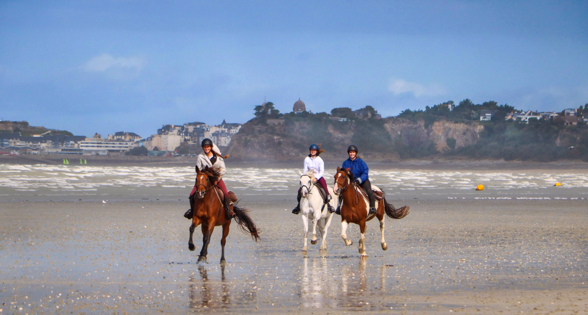 Voyage à cheval - Randonnée à cheval sur les plages de Normandie