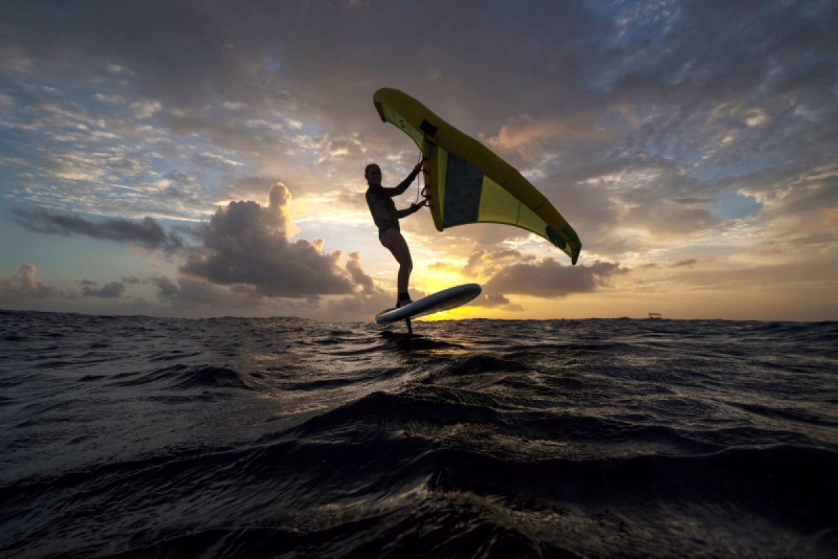 Wingfoil à Tamarin sur l'île Maurice