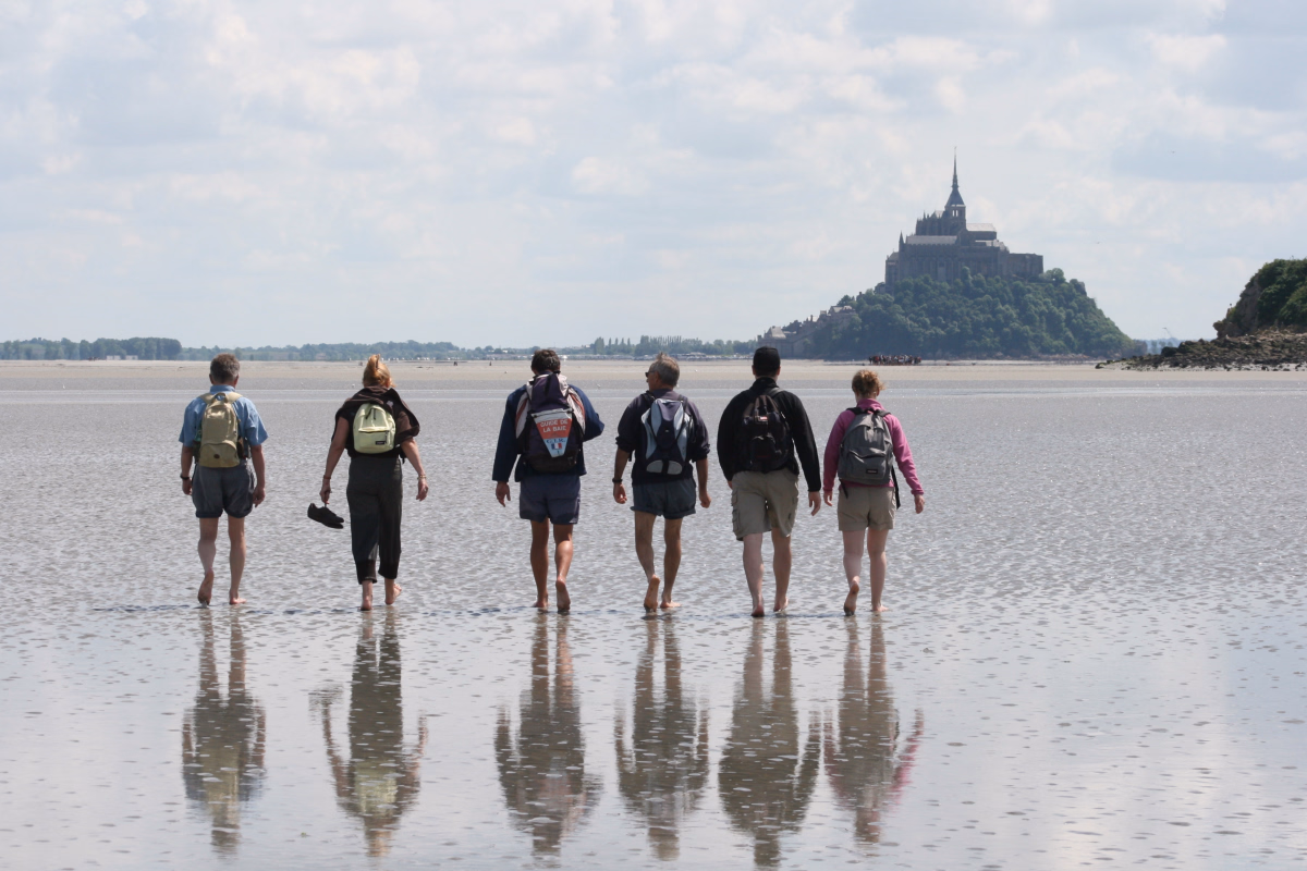 Randonnée dans la baie du Mont Saint-Michel pour le nouvel an