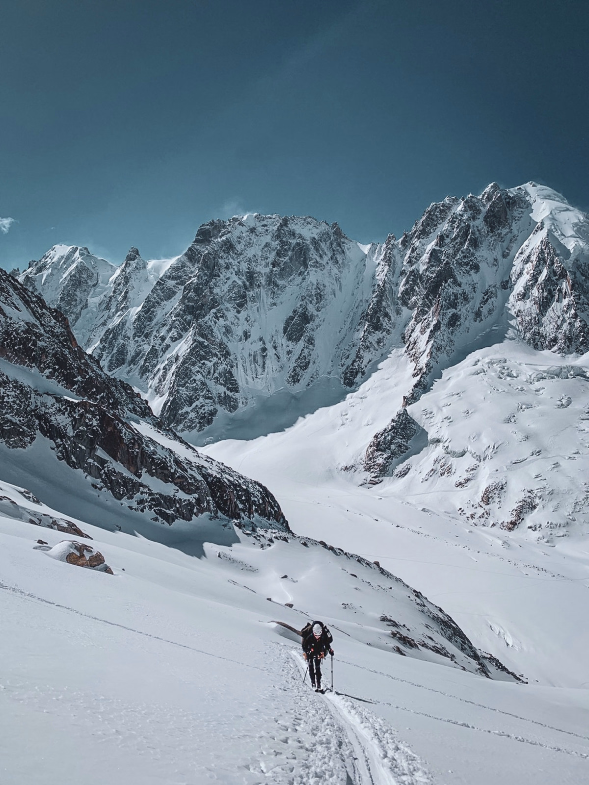 Immersion ski de rando au cœur des glaciers du massif du Mont Blanc
